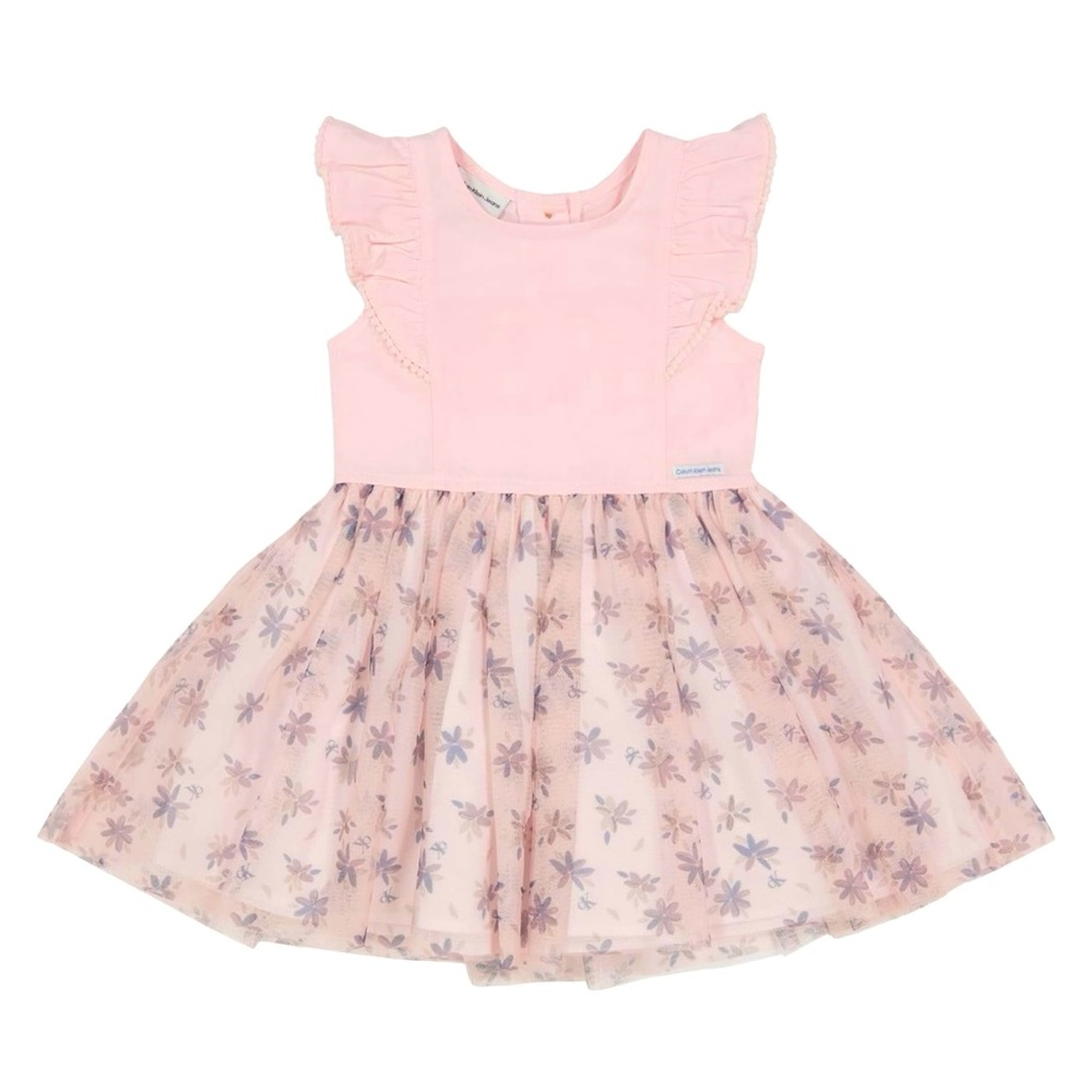 NWT Calvin Klein Jeans Toddler Girls Ruffle Pink Princess Dress Tutu
